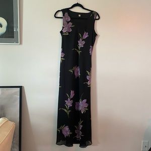 vintage floral tank maxi dress